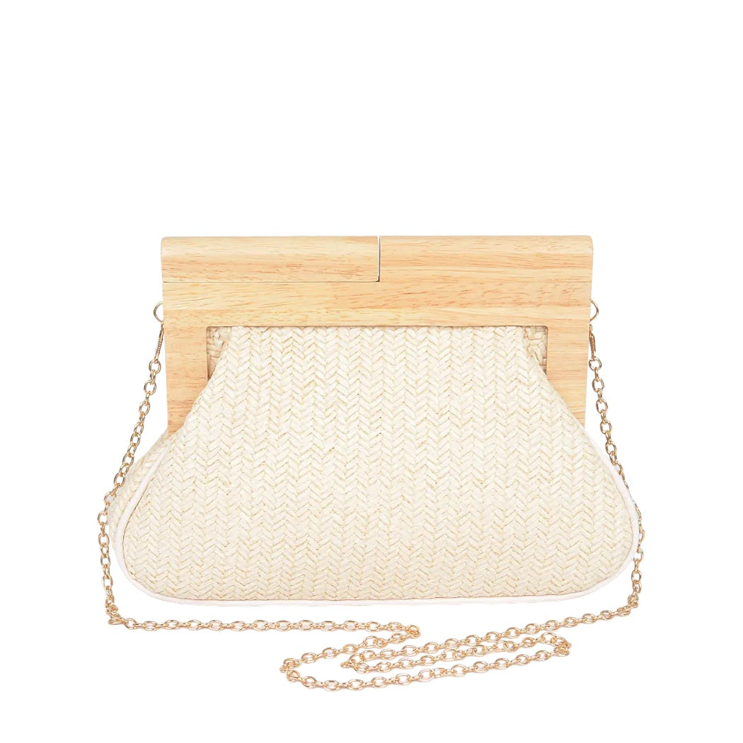90116 Wood Straw Clutch