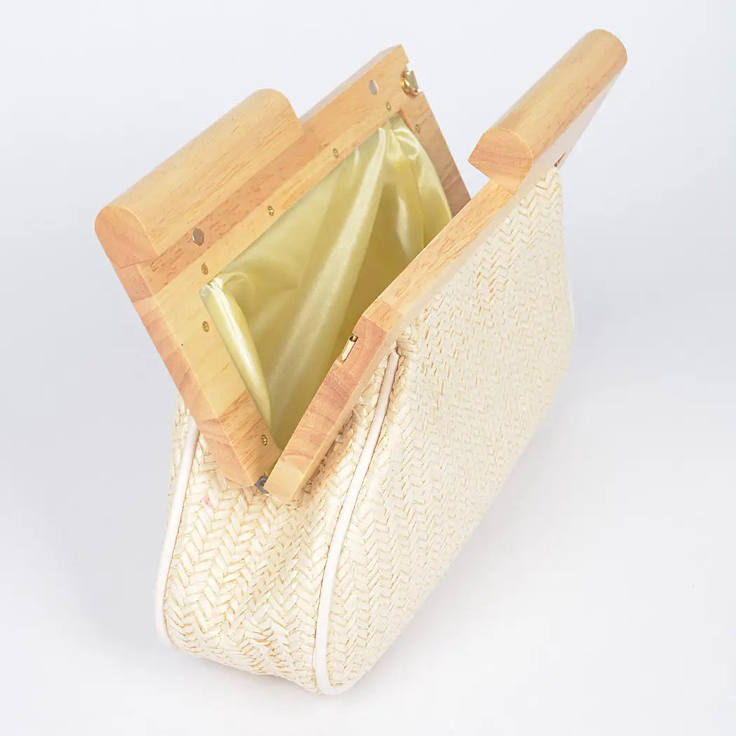 90116 Wood Straw Clutch