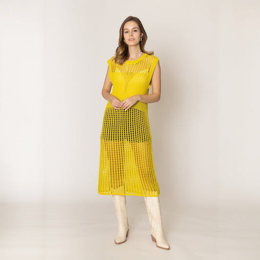 70059 Block Crochet Dress