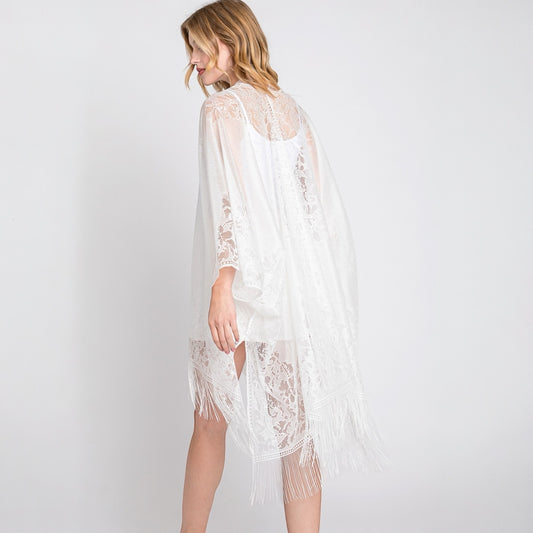 70192 Sheer Floral Kimono