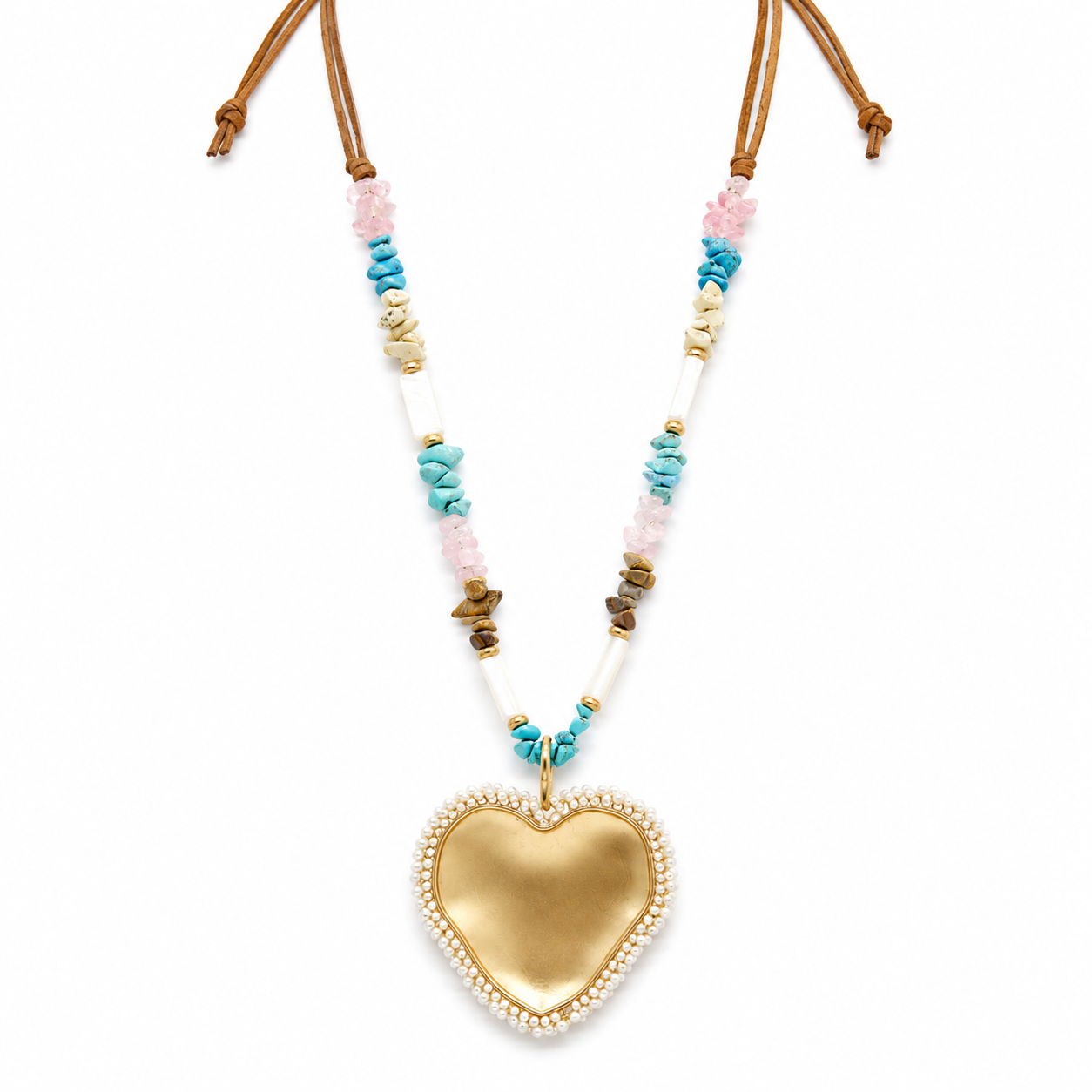 80083 Coral Heart Necklace