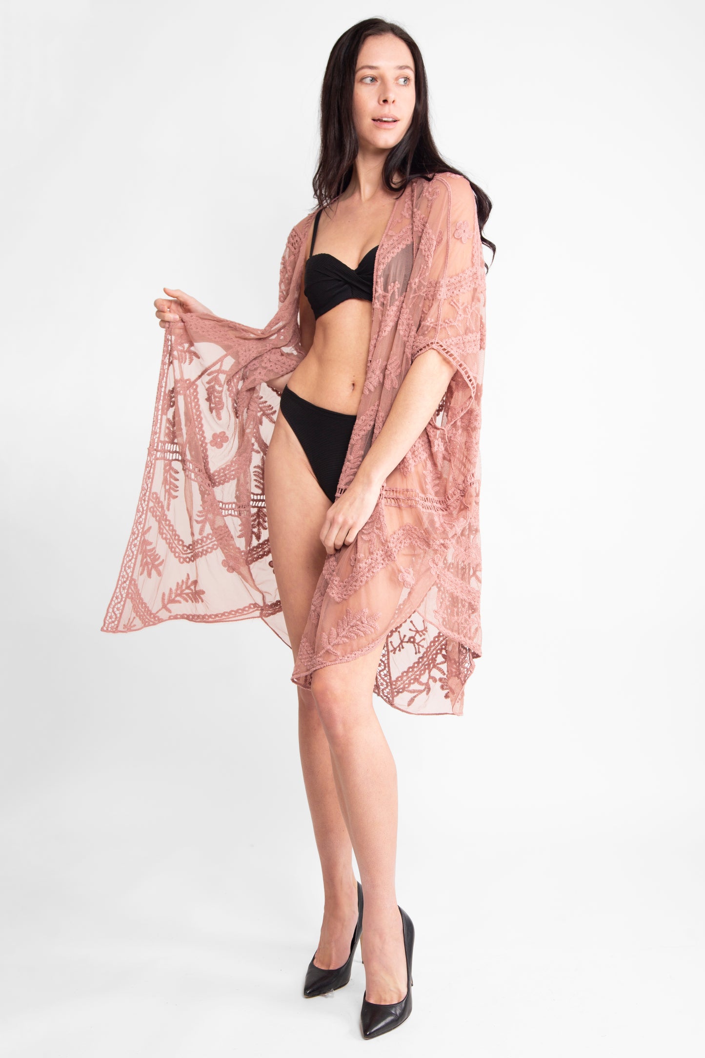 70050 Lace Kimono
