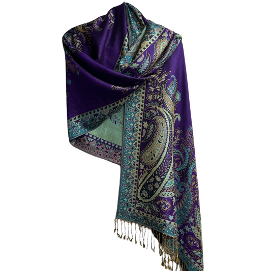 W30236.1 Long Paisley Pash Purple