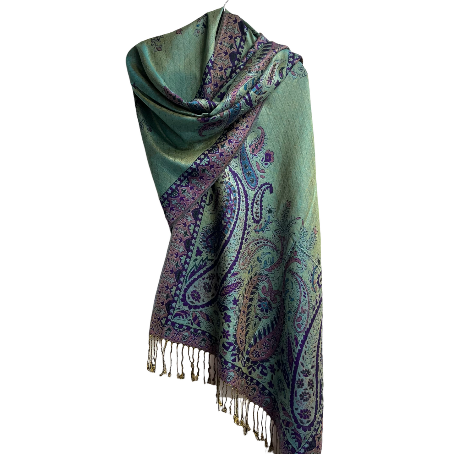 W30236.1 Long Paisley Pash Purple