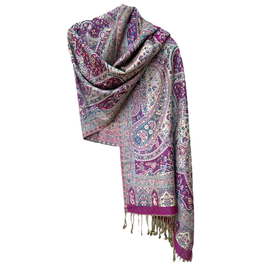 W30236.1 Long Paisley Pash Pink