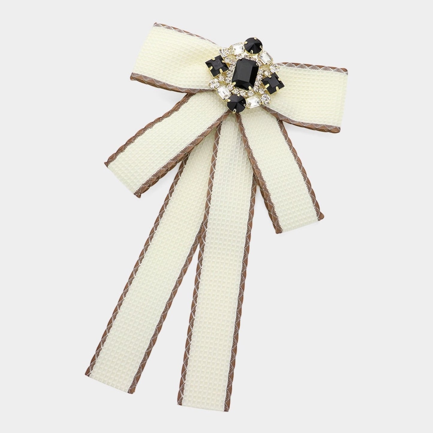 00298 Stone Bow Brooch