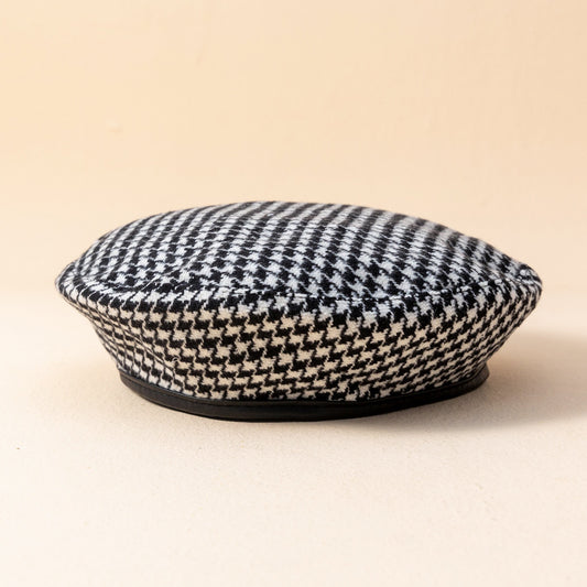 00303 Houndstooth Beret