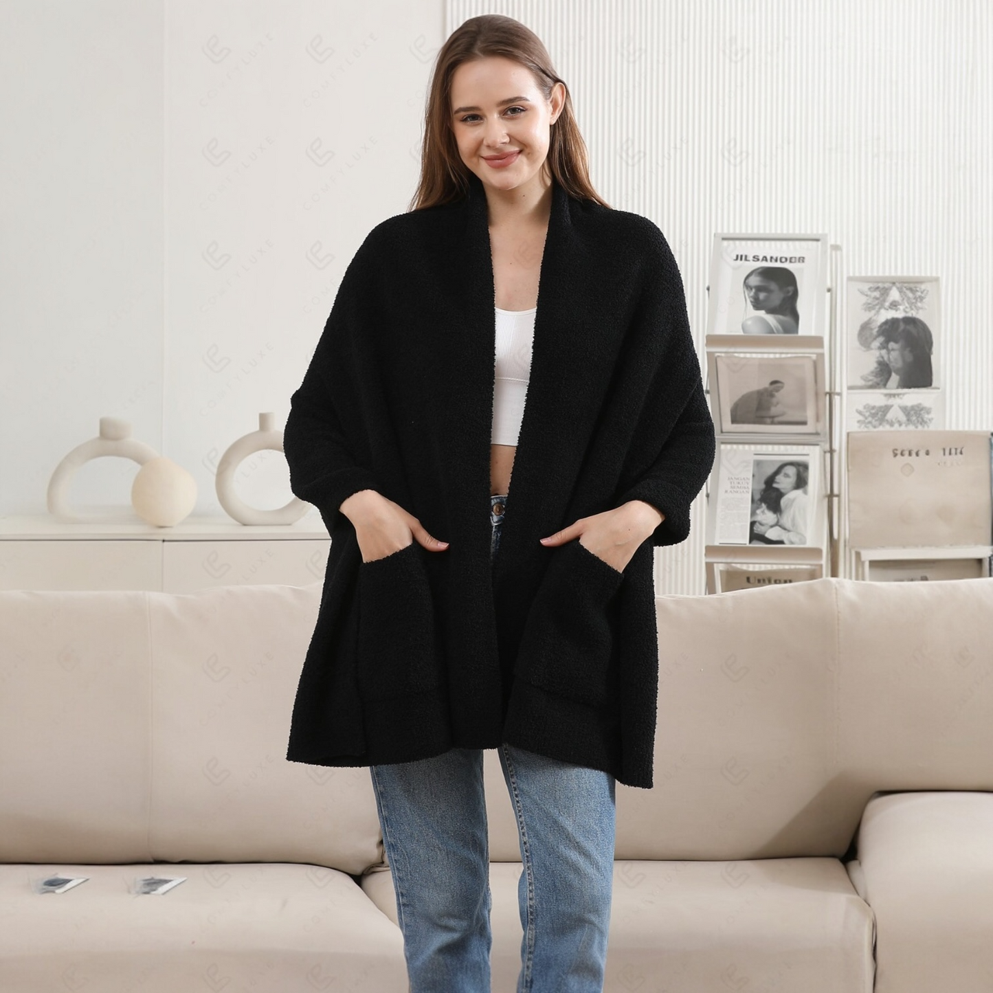 30447 Cozy Pocket Shawl