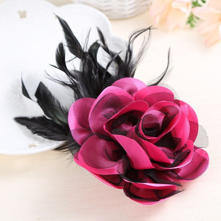 00253 Rose Feather Brooch
