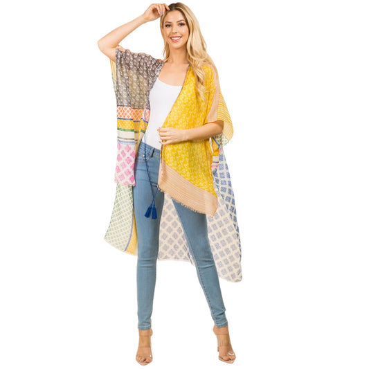 70133 Floral Patchwork Kimono