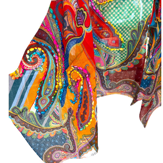 30954.22 Gem Embroidery Shawl