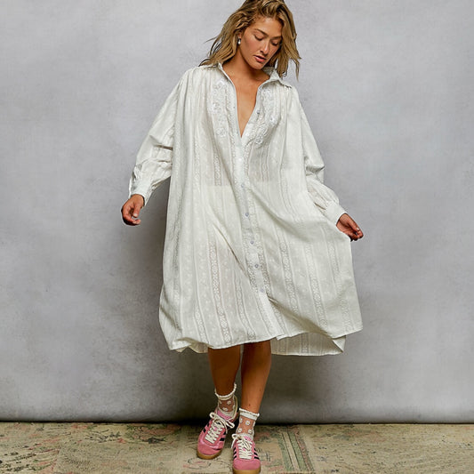 70522 Balloon Shirt Dress