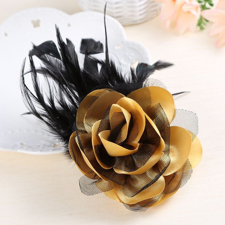 00253 Rose Feather Brooch
