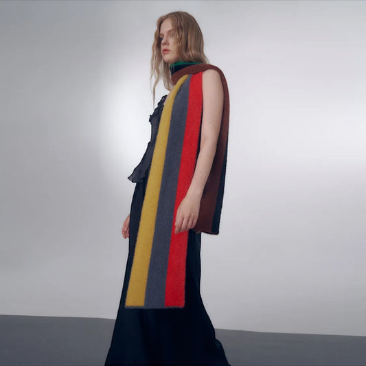 30449 Furry Stripe Scarf