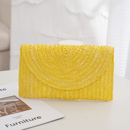 90138 Colorful Straw Clutch