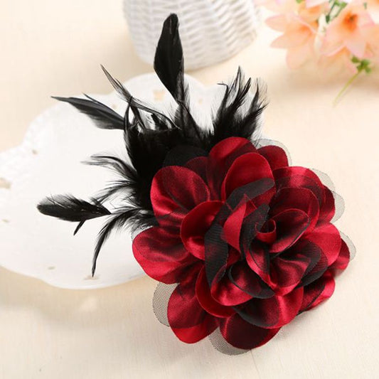 00253 Rose Feather Brooch