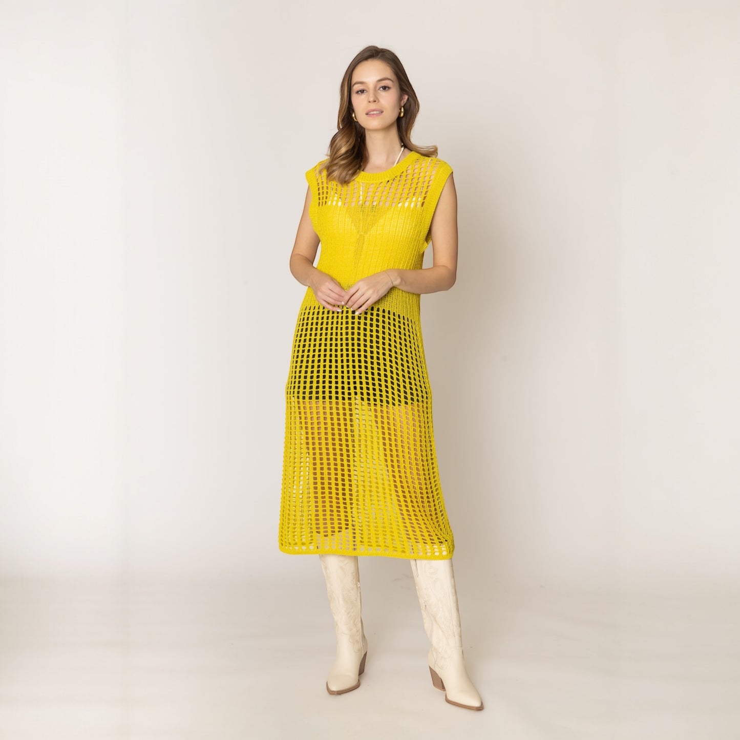 70059 Block Crochet Dress