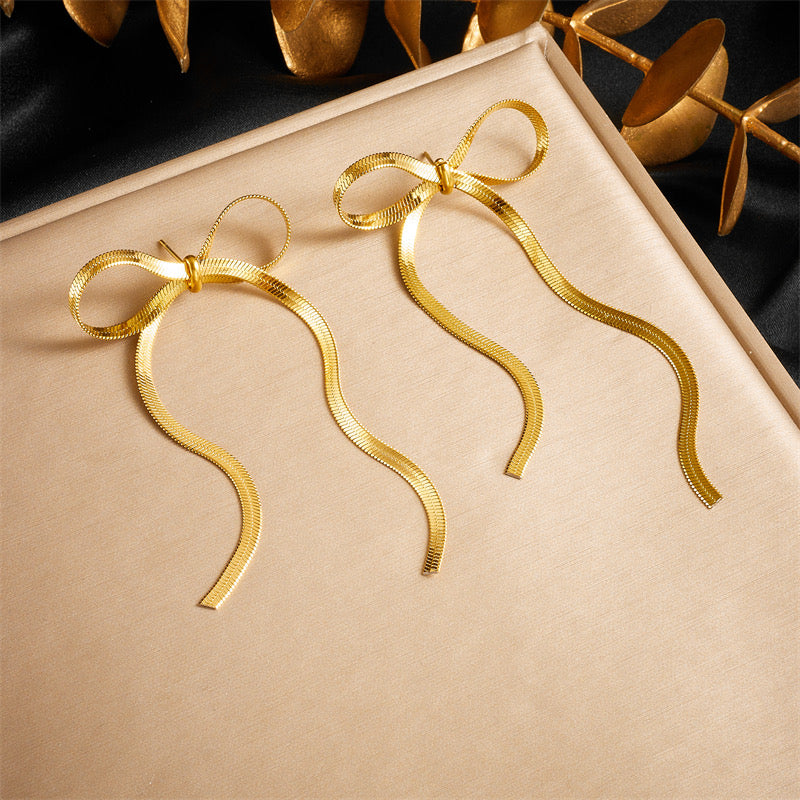 80141 Pave Bow Earrings