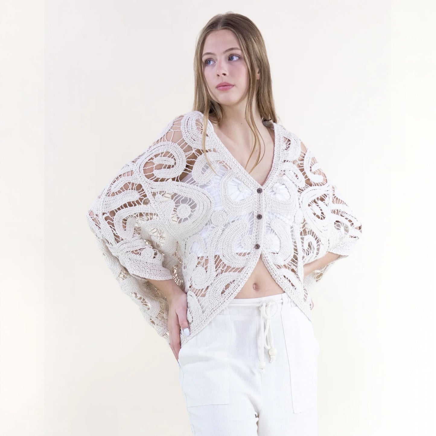 70347 Swirl Crochet Cardi