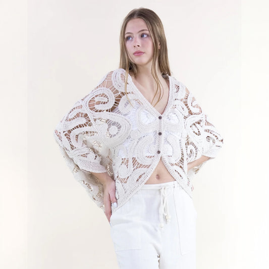 70347 Swirl Crochet Cardi