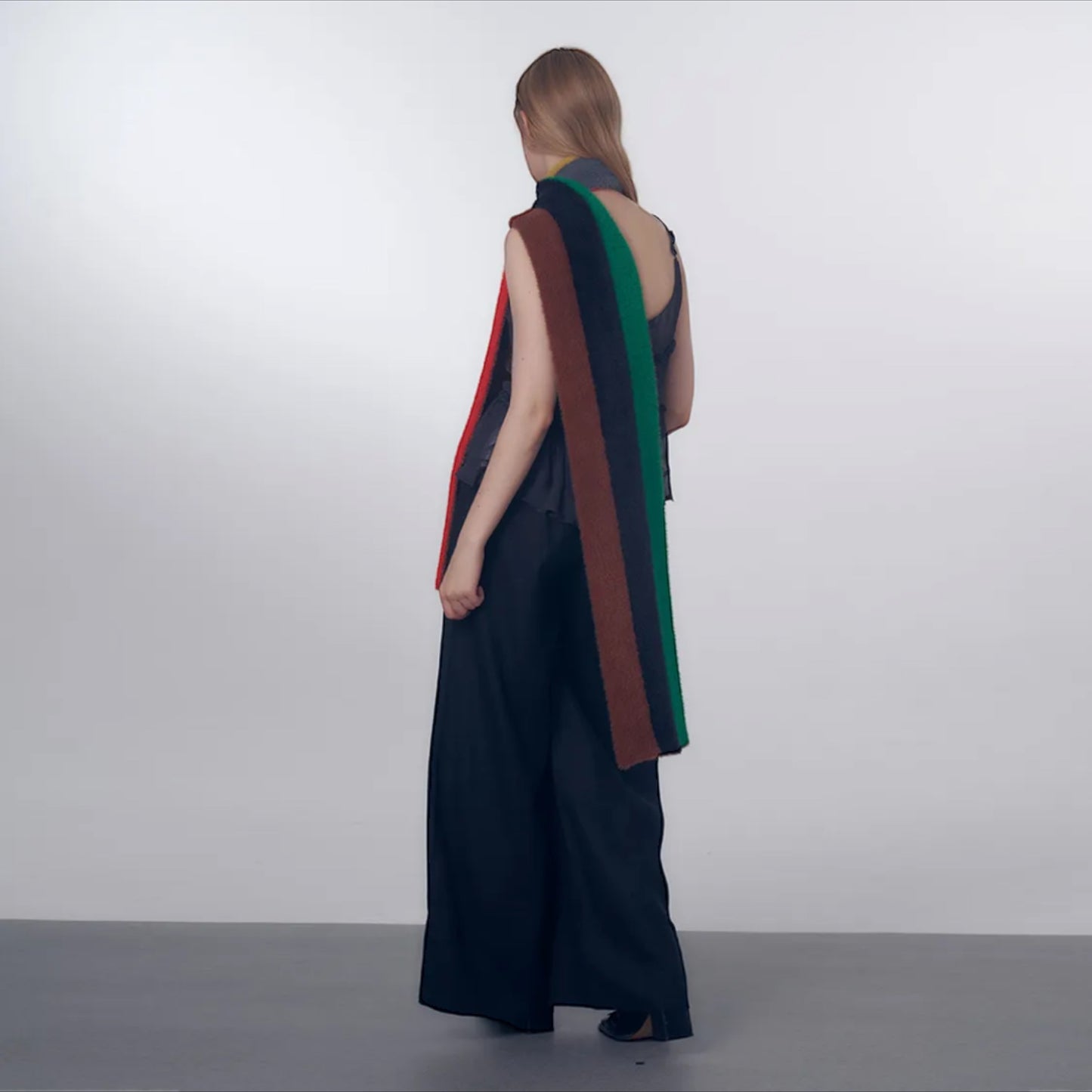 30449 Furry Stripe Scarf