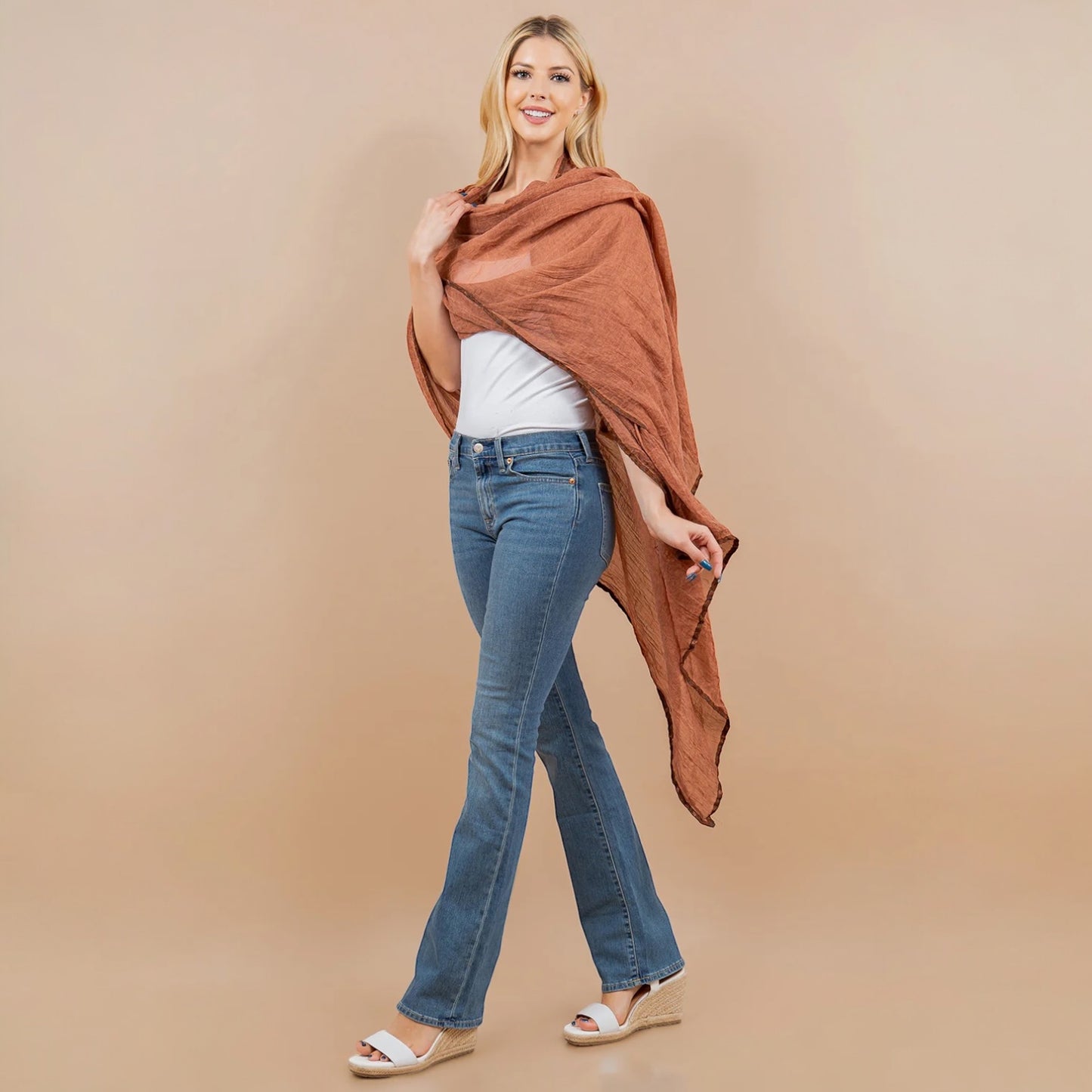 30303 Fall Flower Scarf