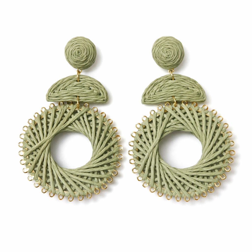 80187 Raffia Earrings