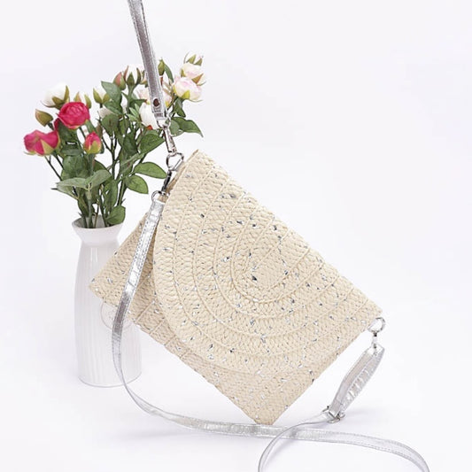 90023 Metallic Straw Clutch