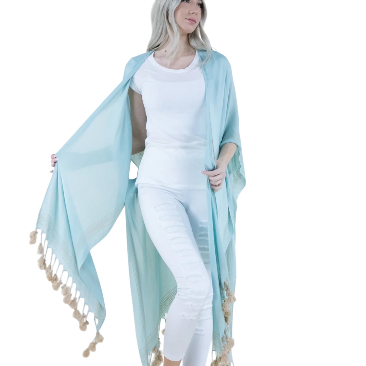 70467 Boho Tassel Kimono