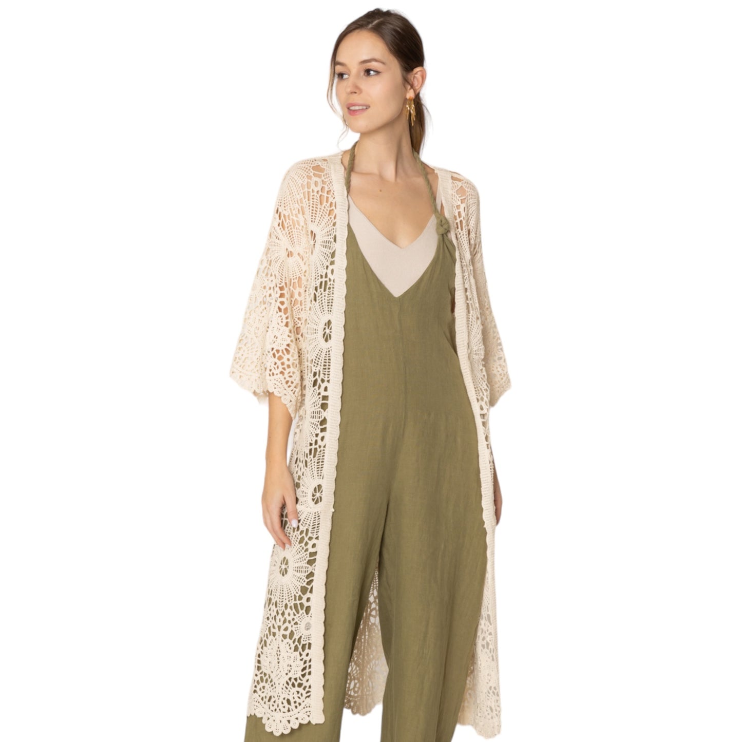 70450 Pilar Crochet Kimono