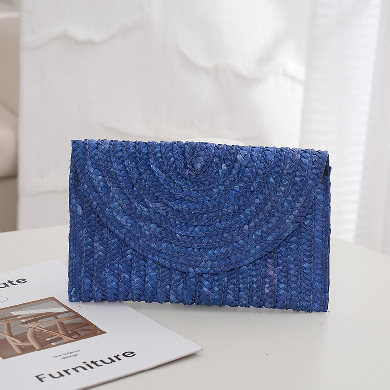 90138 Colorful Straw Clutch