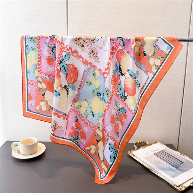 00124.28 Silk Square - Tangerine