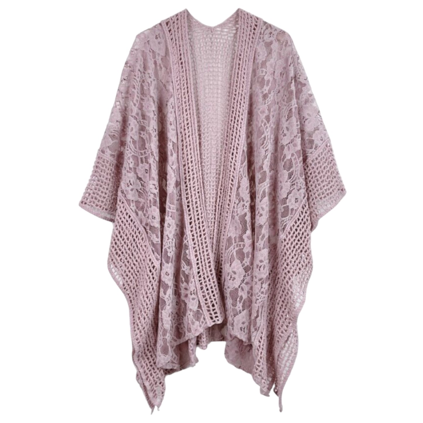 70262 Lace Crochet Kimono