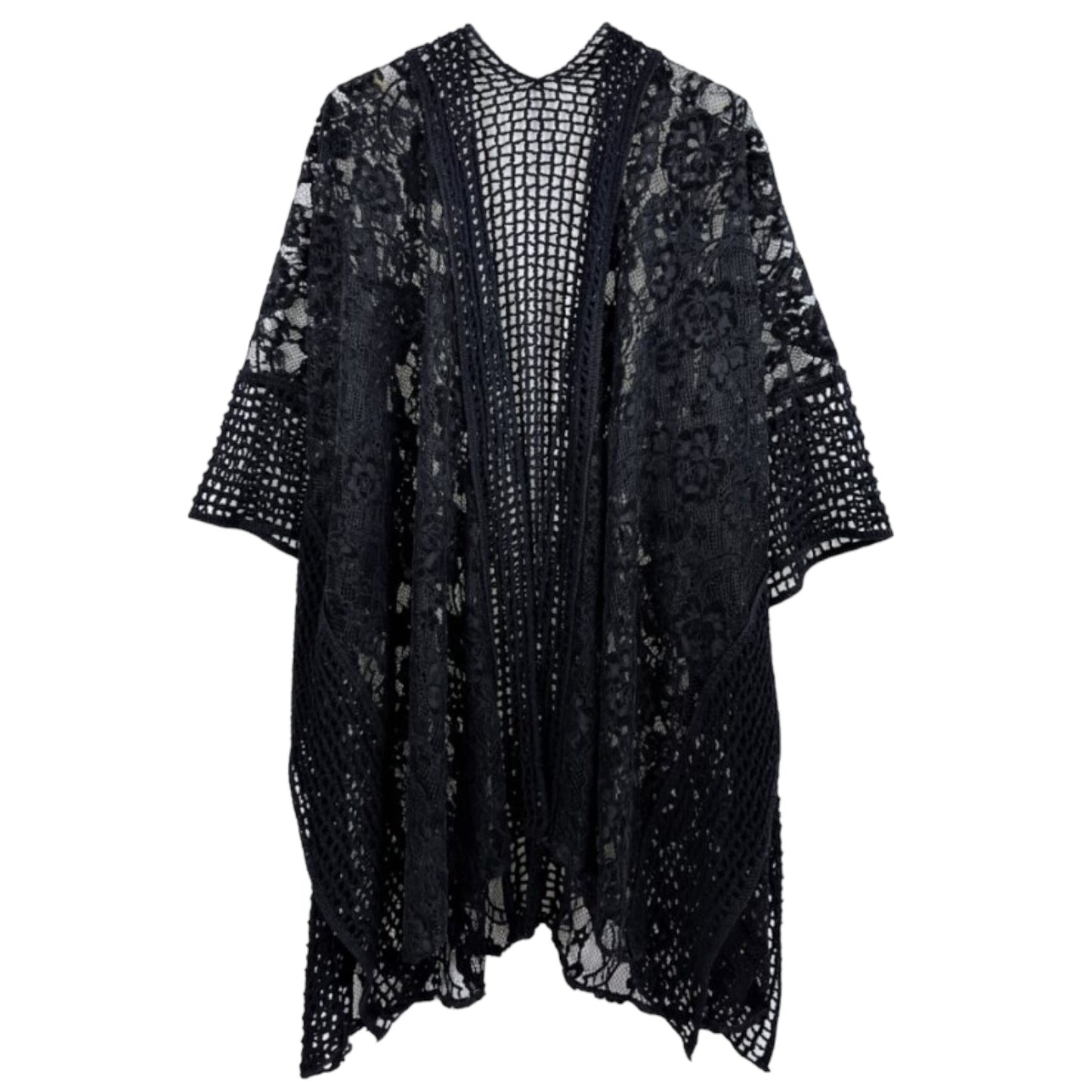 70262 Lace Crochet Kimono