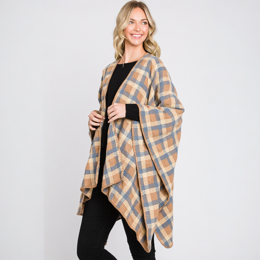70014 Plaid Ruana