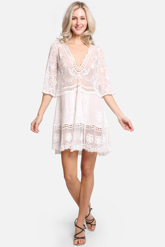 W70169.2 Lace Dress Ivory