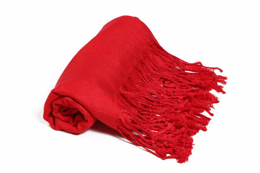 10104 Pashmina Solid Red