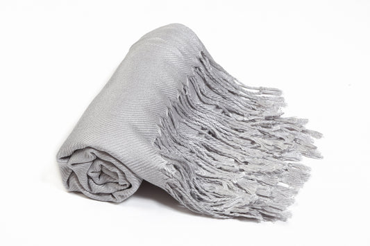 10122 Pashmina Solid Silver